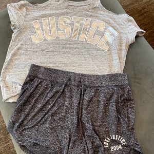 Justice short and top outfit